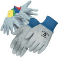 Kid's Gray Jersey Gloves w/ Assorted Color Wrist
